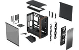 Fractal Design Summit Black TG teinte claire Black TG Light Tint, boîtier miditower avec fenêtre