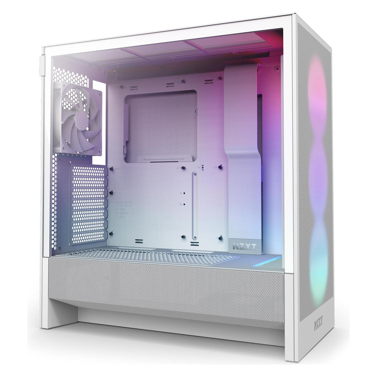 NZXT H5 Flow RGB ( 2024 ) (weiss, Tempered Glass) (ATX, mATX, Micro-ITX, Mini-ITX)