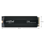 Crucial T705 4T PCIe Gen5 avec Heatsink*CT4000T705SSD5 (4000 Go, M.2 2280)
