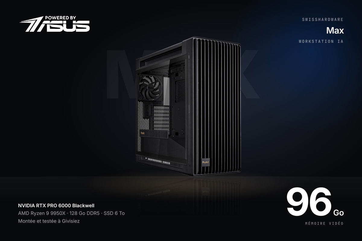 SwissHardware Max — Workstation IA Powered by ASUS