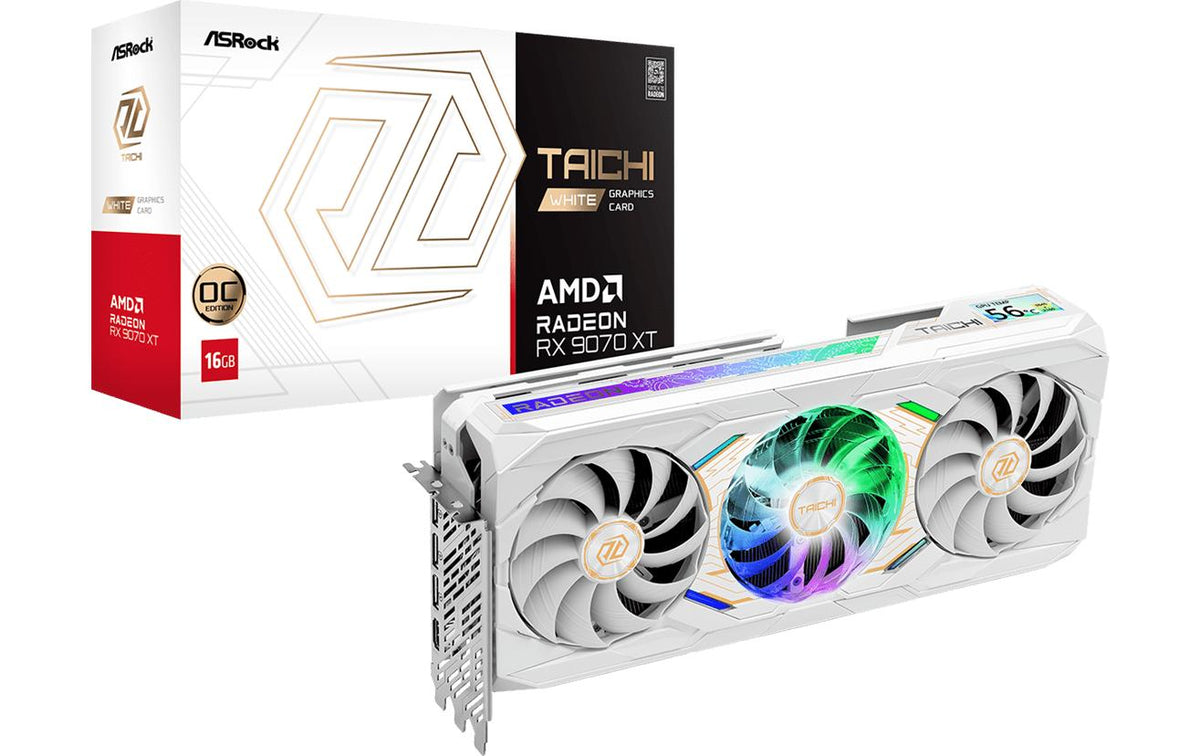 ASRock AMD Radeon RX 9070 XT Tai Wh OC 16GO