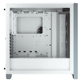 Corsair iCUE 4000X RGB Boîtier tour milieu blanc en verre trempé (ATX, E-ATX, mATX, Mini-ITX)