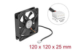 Delock Ventilateur 120x120x25mm 24V