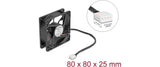 Delock Ventilateur 80x80x25mm 24V